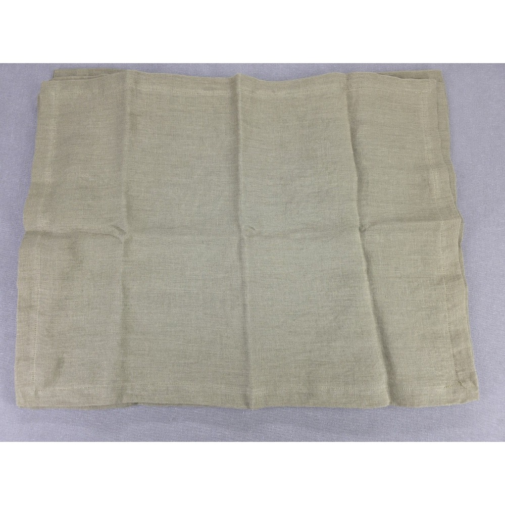 NWOT Quince 100% Linen Placemats‎ x 4 Green Sage Aloe